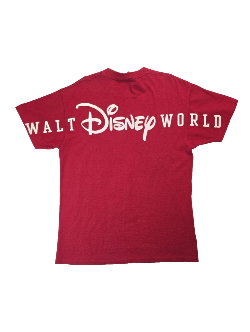 Mickey Inc Vintage 90s Spellout Mickey Mouse 1996 Graphic Red T Shirt Mens Large